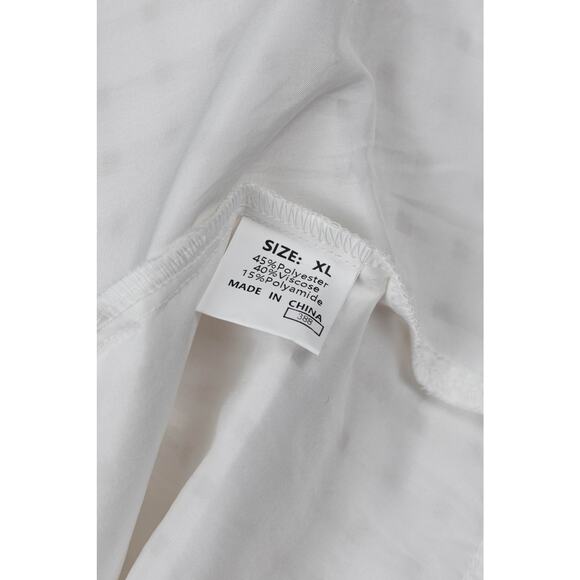 Women's Size XL Blouse Sleeveless Tunic Checkered Pattern White - Picture 5 of 6